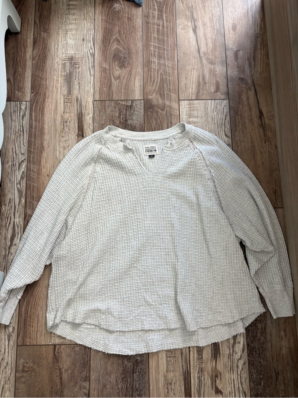 Aerie Waffle-Knit V-Neck Pullover